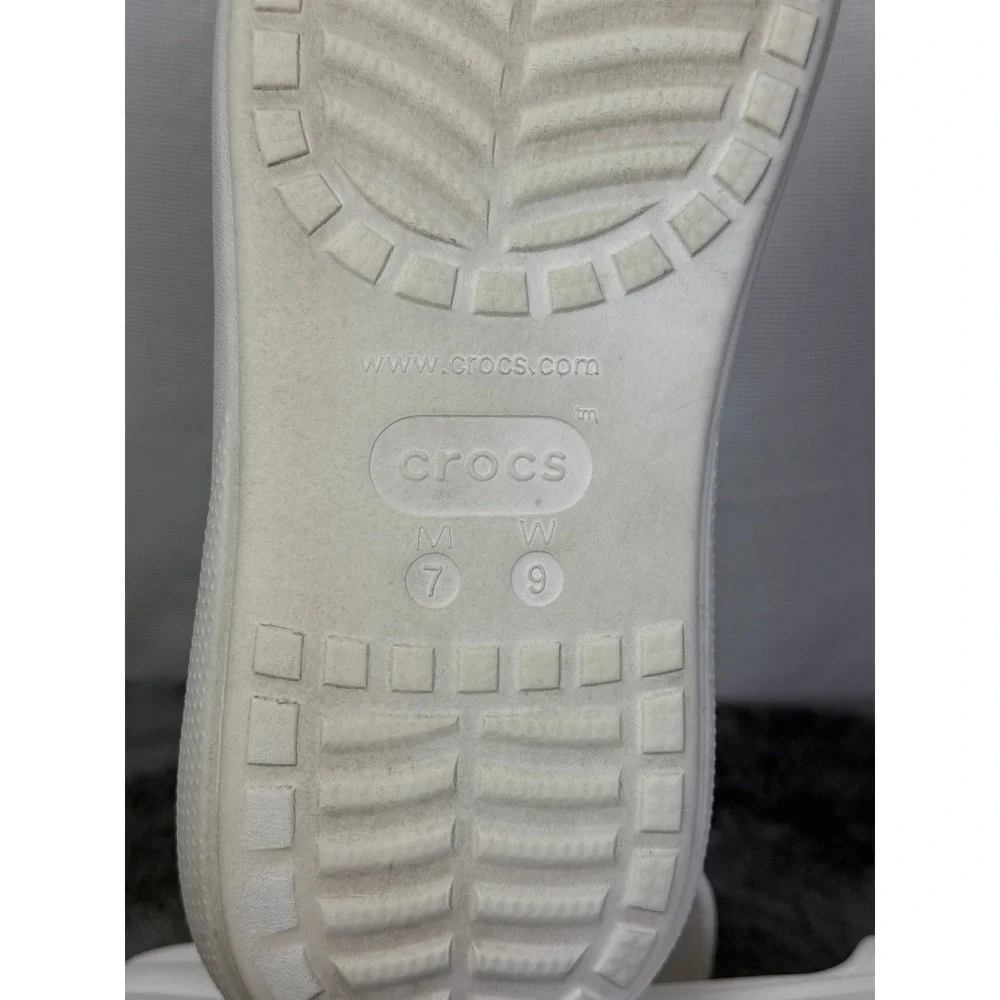 Crocs Platform Sandals White Comfort Slides Lightweight Women's Size 9‎